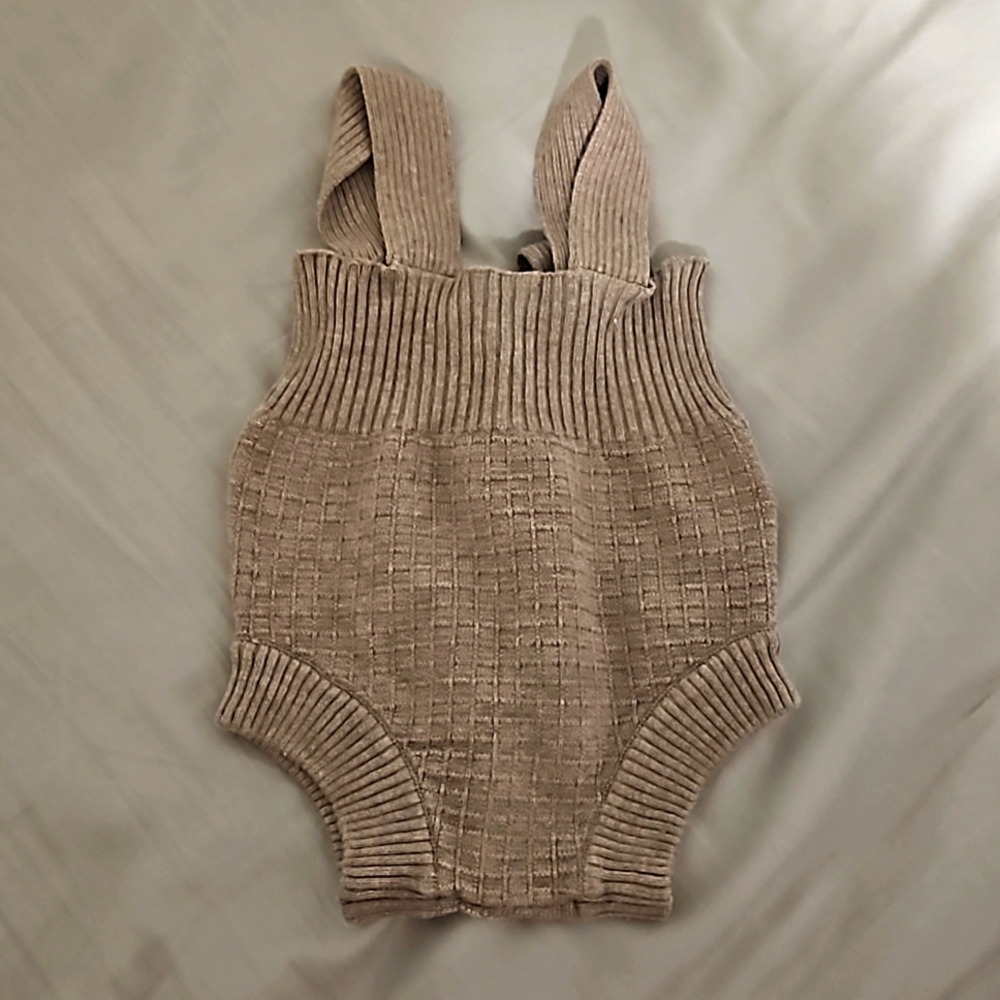 Belati. Size 9 months tan/taupe romper